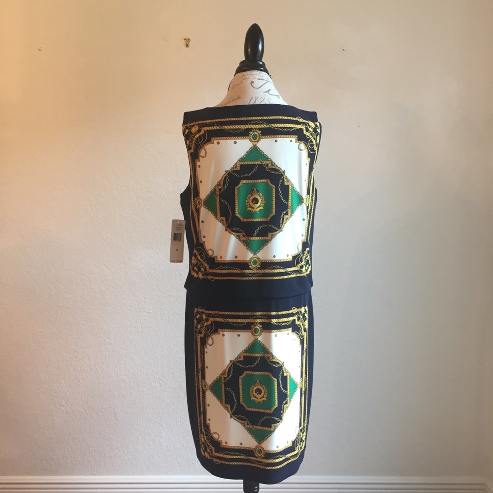 New Lauren Ralph Lauren 16 nautical dress green - Picture 3 of 7